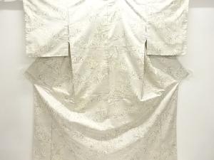 枝葉模様織出し十日町紬着物